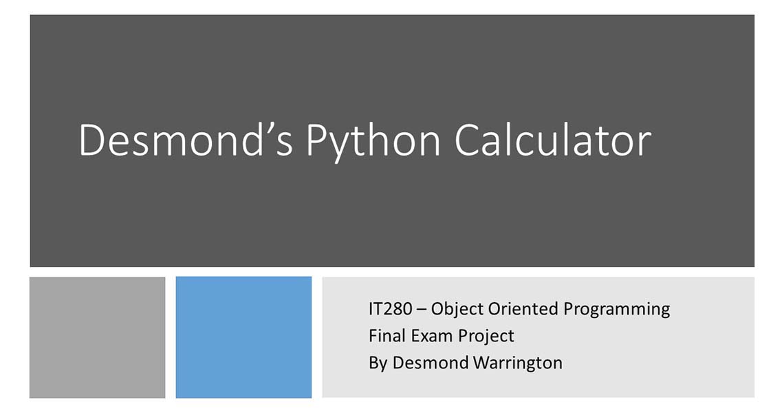Python calculator project